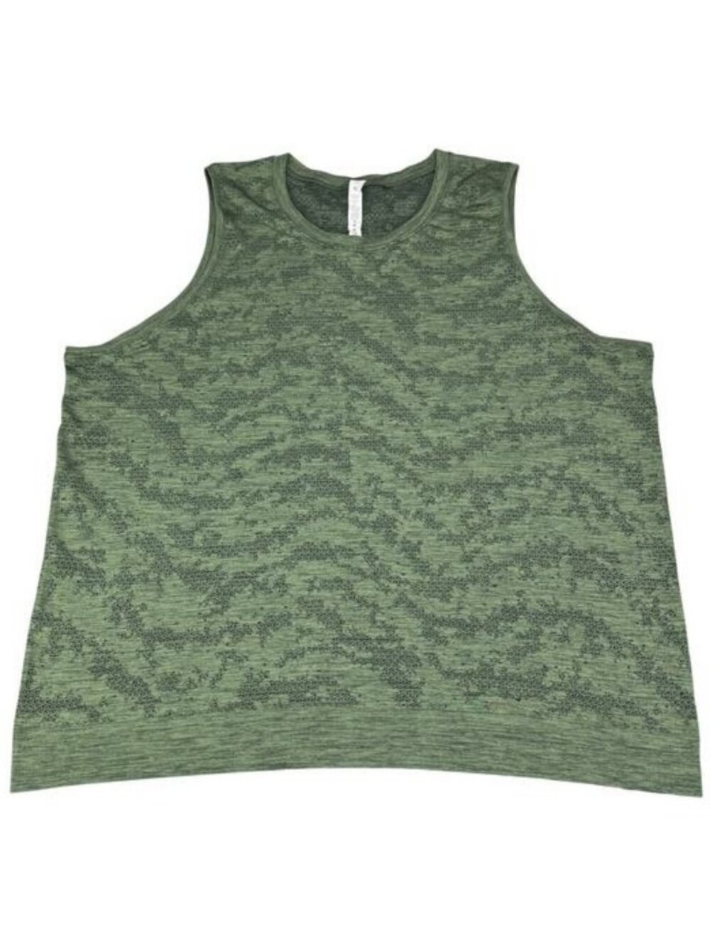 Lululemon Swiftly Breathe Muscle Tank Top size 16 in Dot Scape Rainforest Green - Picture 3 of 6